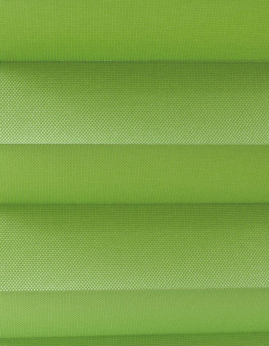 Maßplissee 8380 Montreal grün X2/VS2 lichtdurchlässig, schwer entflammbar, bildschirmarbeitsplatzgeeignet, Perlreflex